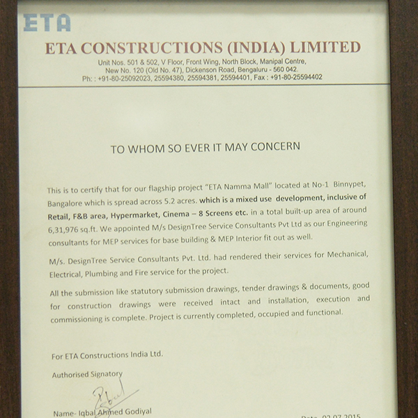 ETA Constructions